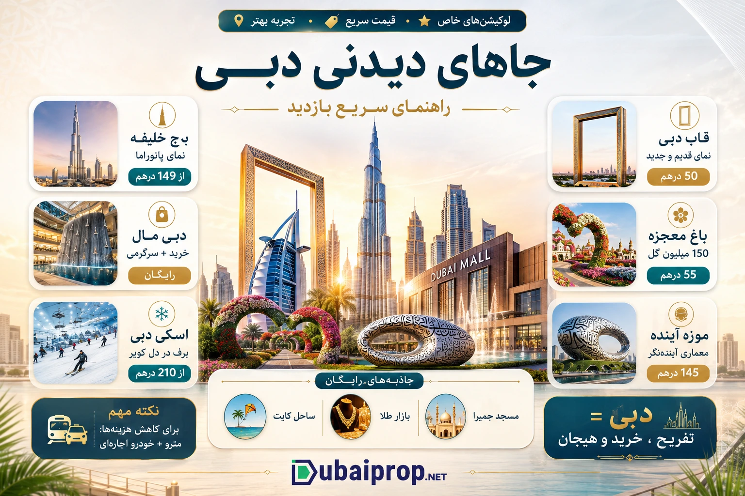 مکانهای دیدنی در دبی